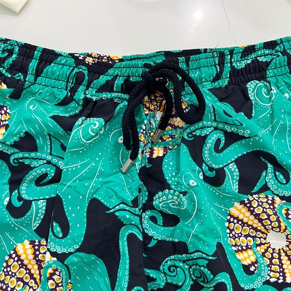 VILEBREQUIN Moorea Octopus Swim Trunks Bathing Suit Green Size Boys L - Picture 2 of 8